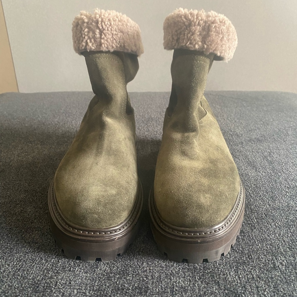 • SOLD•JIMMY CHOO Suede Mid-Calf/ Ankle Boots, Size 40 Wmns 9, NWOT